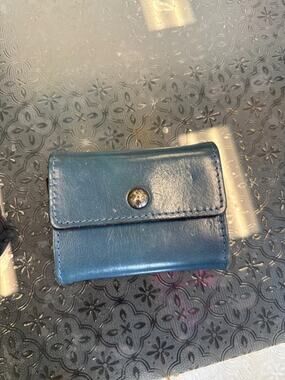 Patricia Nash Blue Leather Card Holder